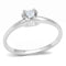 Sterling Silver Cubic Zirconia Ring 3W1385 Rhodium 925 Sterling Silver Ring