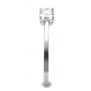 Sterling Silver Cubic Zirconia Ring 3W1385 Rhodium 925 Sterling Silver Ring