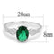 Sterling Silver Cubic Zirconia Ring 3W1387 Rhodium 925 Sterling Silver Ring