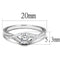 Sterling Silver Cubic Zirconia Ring 3W1390 Rhodium 925 Sterling Silver Ring