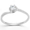 Sterling Silver Cubic Zirconia Ring 3W1392 Rhodium 925 Sterling Silver Ring