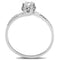 Sterling Silver Cubic Zirconia Ring 3W1392 Rhodium 925 Sterling Silver Ring