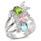 Silver Jewelry Rings Sterling Silver Cubic Zirconia Ring 40608 - 925 Sterling Silver Ring Alamode Fashion Jewelry Outlet