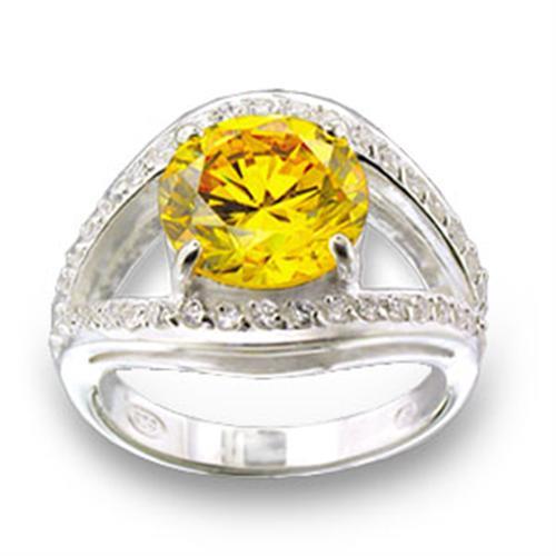 Silver Jewelry Rings Sterling Silver Cubic Zirconia Ring 49505 - 925 Sterling Silver Ring Alamode Fashion Jewelry Outlet