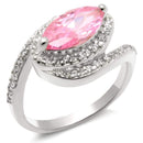 Silver Jewelry Rings Sterling Silver Cubic Zirconia Ring 49509 - 925 Sterling Silver Ring Alamode Fashion Jewelry Outlet