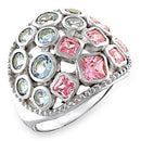 Silver Jewelry Rings Sterling Silver Cubic Zirconia Ring 51014 - 925 Sterling Silver Ring Alamode Fashion Jewelry Outlet