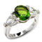 Silver Jewelry Rings Sterling Silver Cubic Zirconia Ring 60411 - 925 Sterling Silver Ring in Peridot Alamode Fashion Jewelry Outlet