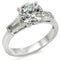 Silver Jewelry Rings Sterling Silver Cubic Zirconia Ring 61110 - 925 Sterling Silver Ring Alamode Fashion Jewelry Outlet