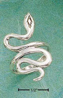 Silver Jewelry Rings Sterling Silver Diamond Cut Snake Ring JadeMoghul Inc.