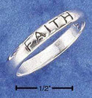 Silver Jewelry Rings Sterling Silver "Faith" Band Ring JadeMoghul Inc.