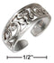 Silver Jewelry Rings STERLING SILVER FILIGREE SCROLLS AND FLOWER TOE RING JadeMoghul