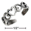 Silver Jewelry Rings STERLING SILVER INFINITY HEARTS TOE RING JadeMoghul