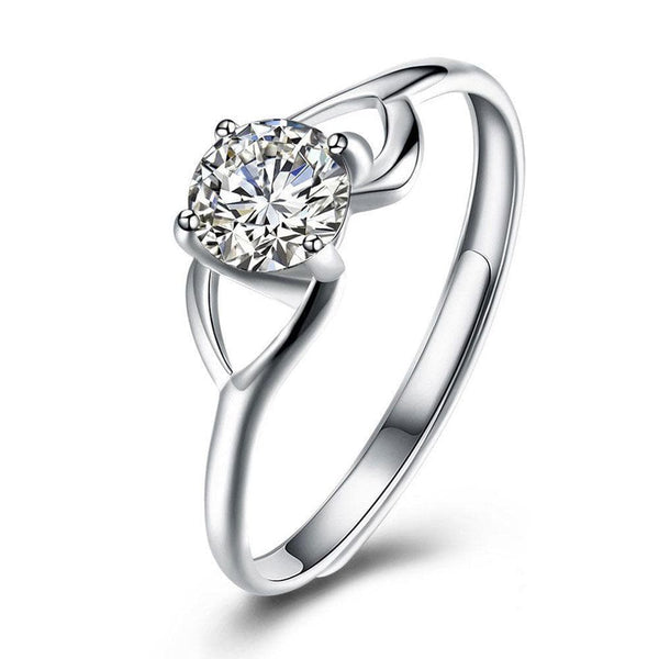 Silver Jewelry Rings Sterling Silver Jewelry Women Good Quality Zircon Wedding Ring TIY