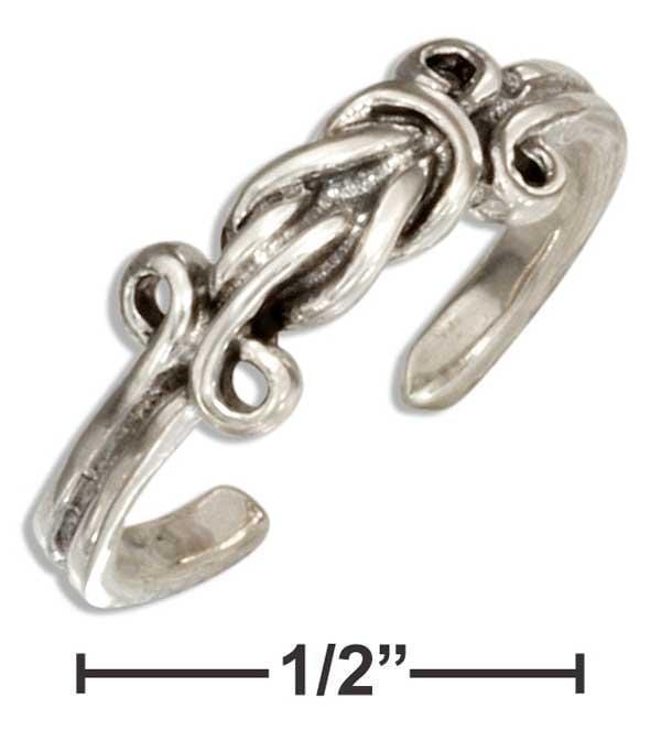 Silver Jewelry Rings Sterling Silver Long Knot Toe Ring JadeMoghul