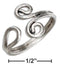 Silver Jewelry Rings STERLING SILVER LOOP AND SPIRALS TOE RING JadeMoghul