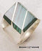 Silver Jewelry Rings Sterling Silver Men'S Large Simulated Malachite Rectangular Striped Ring JadeMoghul Inc.