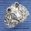 Silver Jewelry Rings Sterling Silver Mens Wolf Head Ring JadeMoghul Inc.