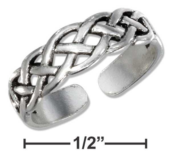 Silver Jewelry Rings Sterling Silver Open Celtic Weave Toe Ring JadeMoghul Inc.