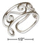 Silver Jewelry Rings Sterling Silver Open Wire Scroll Toe Ring JadeMoghul Inc.