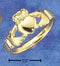 Silver Jewelry Rings Sterling Silver Ring:  18kt Gold Plated Claddagh Heart In Hands Ring JadeMoghul