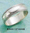 Silver Jewelry Rings Sterling Silver Ring:  5MM Wedding Band Ring With Coin Edge JadeMoghul Inc.