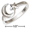 Silver Jewelry Rings Sterling Silver Ring:  Adjustable Moon And Star Ring JadeMoghul Inc.