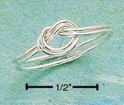 Sterling Silver Ring:  Double Wire Love Knot Ring