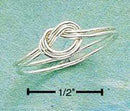 Silver Jewelry Rings Sterling Silver Ring:  Double Wire Love Knot Ring JadeMoghul Inc.