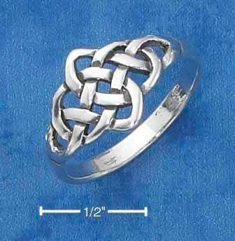 Silver Jewelry Rings Sterling Silver Ring:  Open Celtic Knot Ring JadeMoghul