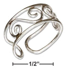 Silver Jewelry Rings Sterling Silver Ring:  Open Wire Scroll Toe Ring JadeMoghul Inc.