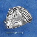 Silver Jewelry Rings Sterling Silver Ring:  Side View Horse Head Ring JadeMoghul