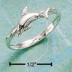 Silver Jewelry Rings Sterling Silver Ring:  Small Dolphin Ring JadeMoghul