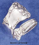 Silver Jewelry Rings Sterling Silver Ring:  Spoon Ring With Swirl Design And Antiqued Finish JadeMoghul