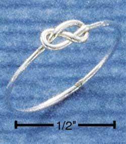 Silver Jewelry Rings Sterling Silver Ring:  Wire Infinity Knot Ring JadeMoghul