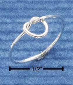 Silver Jewelry Rings Sterling Silver Ring:  Wire Love Knot Ring JadeMoghul