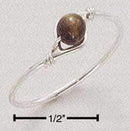 Silver Jewelry Rings Sterling Silver Ring:  Wire Ring With Tiger Eye Bead JadeMoghul Inc.