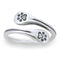 Silver Jewelry Rings Sterling Silver Ring:  Wrapped Around My Finger Wrapped Double Dog Paw Print Toe Ring JadeMoghul Inc.