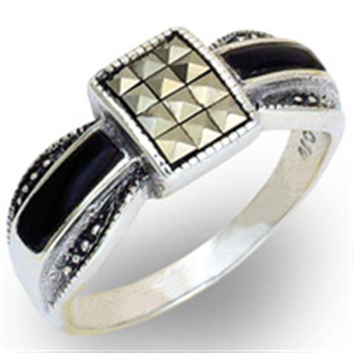 Sterling Silver Rings 20126 Antique Tone 925 Sterling Silver Ring