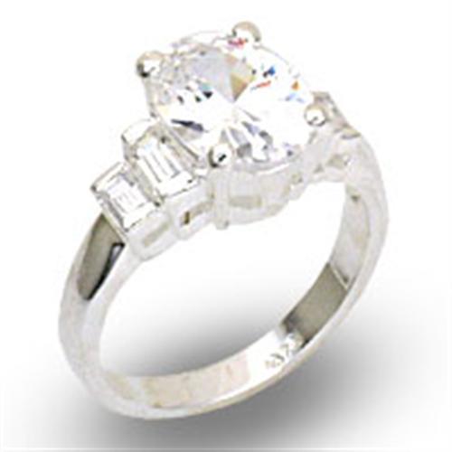Sterling Silver Rings 21121 - 925 Sterling Silver Ring with AAA Grade CZ