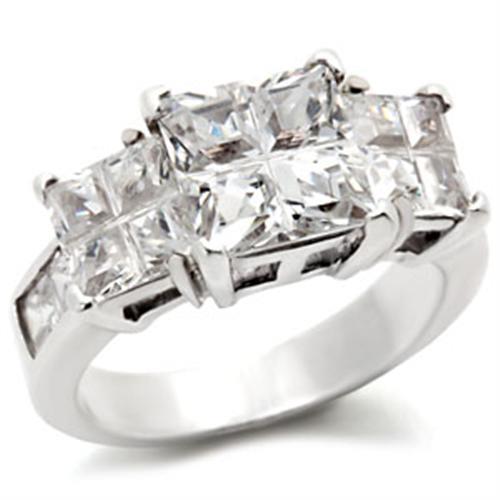 Sterling Silver Rings 22725 - 925 Sterling Silver Ring with AAA Grade CZ