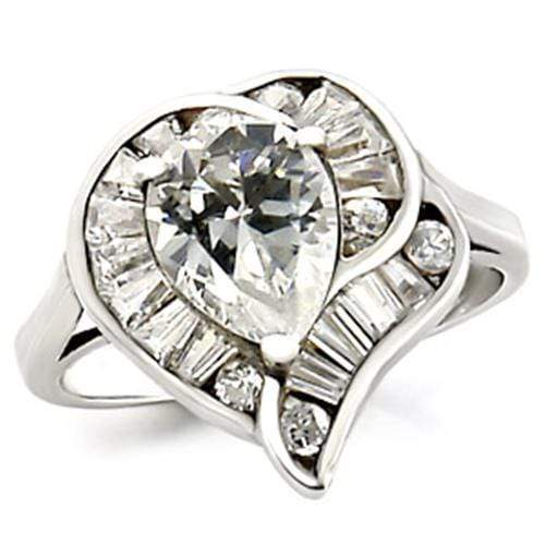 Silver Jewelry Rings Sterling Silver Rings 23529 - 925 Sterling Silver Ring with AAA Grade CZ Alamode Fashion Jewelry Outlet