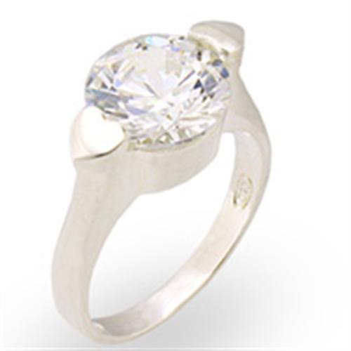Sterling Silver Rings 30113 - 925 Sterling Silver Ring with AAA Grade CZ