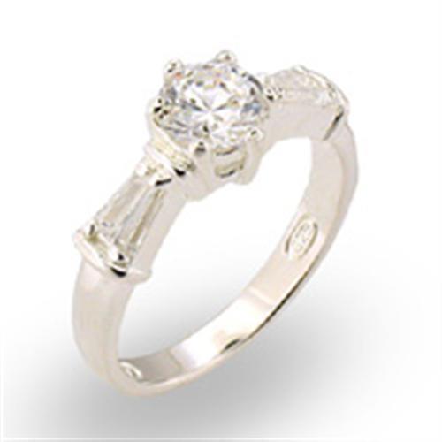 Sterling Silver Rings 30125 - 925 Sterling Silver Ring with AAA Grade CZ