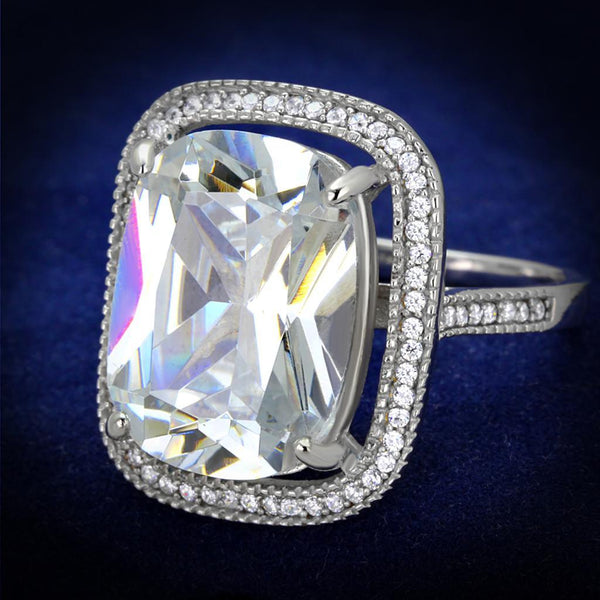 Sterling Silver Rings For Women TS391 Rhodium 925 Sterling Silver Ring