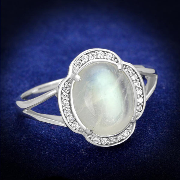 Sterling Silver Rings For Women TS393 Rhodium 925 Sterling Silver Ring