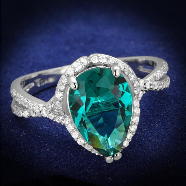 Sterling Silver Rings For Women TS394 Rhodium 925 Sterling Silver Ring