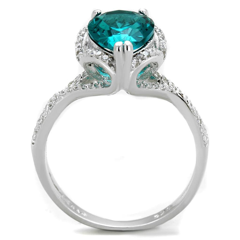 Sterling Silver Rings For Women TS394 Rhodium 925 Sterling Silver Ring