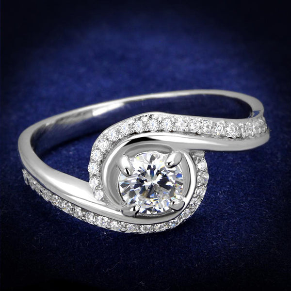 Sterling Silver Rings For Women TS397 Rhodium 925 Sterling Silver Ring