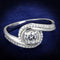 Sterling Silver Rings For Women TS397 Rhodium 925 Sterling Silver Ring