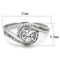 Sterling Silver Rings For Women TS397 Rhodium 925 Sterling Silver Ring